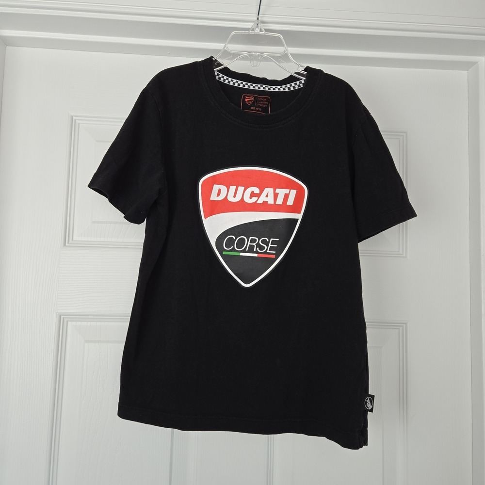 Ducati Corse Sketch DC 2.0 Short Sleeve‎ T-Shirt Black Youth Size 9-10 Official